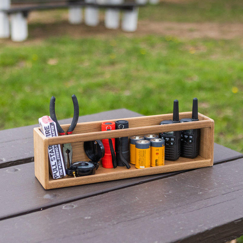 Millwood Pines Premium Grade Teak All Weather Mountable Storage Rack